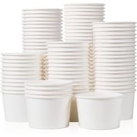 Fufu Disposable Paper Ice Cream Cups - 255g, Pack of 50