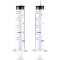 Picture of Fufu Plastic Syringe with Measurement, 20ml, Pack of 2