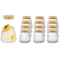 Picture of Fufu Glass Jars with Cork Cover, 113g, Pack of 12