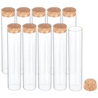 Picture of Fufu Glass Tubes Decoration Bottles With Cork Stoppers, 80ml, Pack of 12