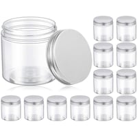 Picture of Fufu Plastic Jars with Lids, Clear, 142g, Pack of 12