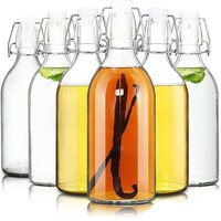 Picture of Fufu Flip Top Glass Bottle, Clear, 500ml, Pack of 6