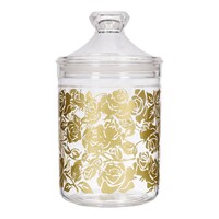 Picture of Vague Acrylic Flower Print Cookies Jar, 10cm, Clear
