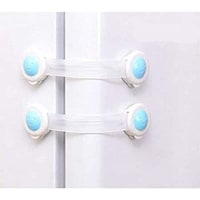 Child Safety Lock for Drawer, White and Blue