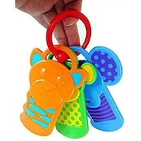 Baby Teething Key Ring, Multicolour
