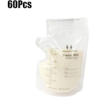 Food Disposable Breast Milk Storage Bags Convenient, 250ml - Set of 60