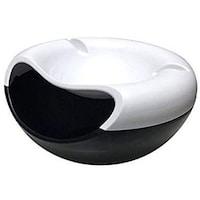 Picture of Multi Use Desktop Lazy Fruit Tray Bowl, Black and White