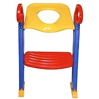 VelKro Potty Trainer Seat with Ladder for Kids, Multicolour