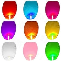 Picture of Sky Lanterns, 6Pieces, Assorted Colors