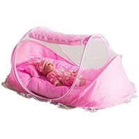 Mongolia Newborn Foldable Bag with Mosquito Net Cover, TL138, Pink