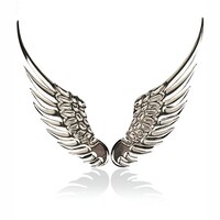 Picture of 3D Metal Angels Wings Car Decoration Emblem Decal Logo Sticker, Silver