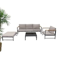 Picture of Swin Aluminum Frame Weather Resistant 5 Seater Garden Sofa Set