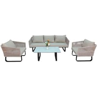 Picture of Swin Aluminum 5 Seater Outdoor Lounge Sofa Set with Table