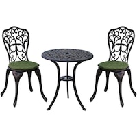 Picture of Oasis Casual Outdoor Cast Aluminium Table & Chairs Set, Bronze - Set of 3