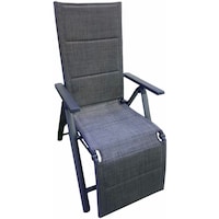 Oasis Casual Texilence Recliner Chair, 142x46x110cm, Grey