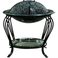 Picture of Oasis Casual Round Fire Pit with Cover, 56x57cm, Black
