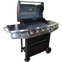Picture of Al Bawadi Gas Barbecue Grill with Side Stove, Black & Silver