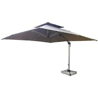 Oasis Casual Aluminum Frame Umbrella with Marble Base, 3.5m, Khaki