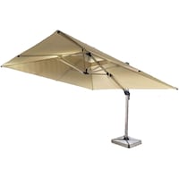 Oasis Casual Garden Umbrella with Marble Base, Beige