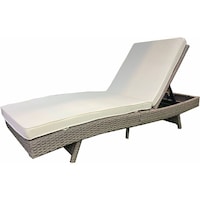 Oasis Casual Rattan Sunlounger with Side Table, Grey & Beige - Set of 2