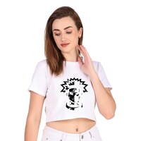 Picture of Trendy Rabbit Naruto Printed Women Crop T-Shirt, White - Carton of 30