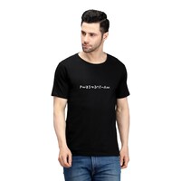 Picture of Trendy Rabbit Perspective Printed Mens T-Shirt, Black - Carton of 30