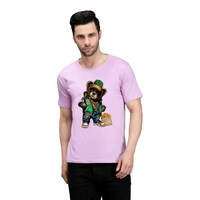 Picture of Trendy Rabbit Bear Printed Mens T-Shirt, Lavender - Carton of 30