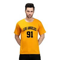 Picture of Trendy Rabbit Los Angeles 91 Printed Mens T-Shirt, Mustard - Carton of 30