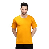 Picture of Trendy Rabbit Solid Cotton Mens T-Shirt, Mustard - Carton of 30
