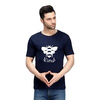 Picture of Trendy Rabbit Be Kind Printed Mens T-Shirt, Navy Blue - Carton of 30