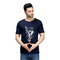 Picture of Trendy Rabbit Master Jayara Printed Mens T-Shirt, Navy Blue - Carton of 30