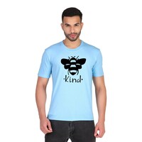 Picture of Trendy Rabbit Be Kind Printed Mens T-Shirt, Sky Blue - Carton of 30
