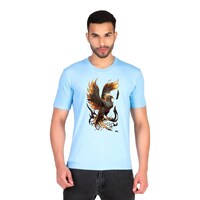 Picture of Trendy Rabbit Cheel Printed Mens T-Shirt, Sky Blue - Carton of 30