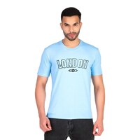 Picture of Trendy Rabbit London Printed Mens T-Shirt, Sky Blue - Carton of 30