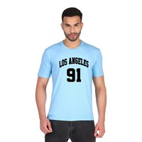 Picture of Trendy Rabbit Los Angeles 91 Printed Mens T-Shirt, Sky Blue - Carton of 30
