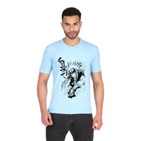 Picture of Trendy Rabbit Master Jayara Printed Mens T-Shirt, Sky Blue - Carton of 30