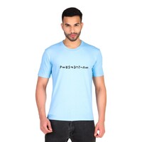 Picture of Trendy Rabbit Perspective Printed Mens T-Shirt, Sky Blue - Carton of 30