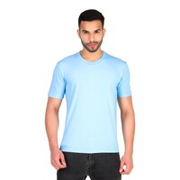 Picture of Trendy Rabbit Solid Cotton Mens T-Shirt, Sky Blue - Carton of 30