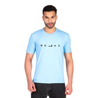 Picture of Trendy Rabbit Relax Printed Mens T-Shirt, Sky Blue - Carton of 30