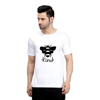 Picture of Trendy Rabbit Be Kind Printed Mens T-Shirt, White - Carton of 30