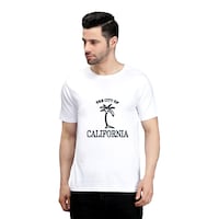 Picture of Trendy Rabbit California Printed Mens T-Shirt, White - Carton of 30