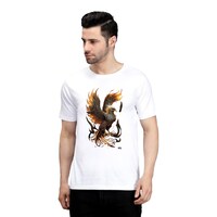Picture of Trendy Rabbit Cheel Printed Mens T-Shirt, White - Carton of 30
