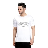 Picture of Trendy Rabbit London Printed Mens T-Shirt, White - Carton of 30