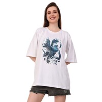 Picture of Trendy Rabbit Cheel Printed Oversized T-Shirt, White - Carton of 30