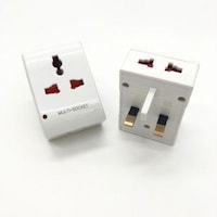 Universal To Type G Multi-Socket Plug, White
