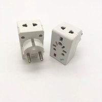 Multi-Function Power Plug Type C Socket Adaptor, White