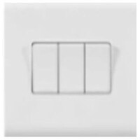 3 Gang 2 Way Electric Switch, 10A, White