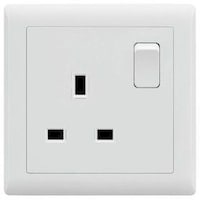 Picture of 1 Gang Switch Socket, 13A, White