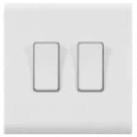 Picture of 2 Gang 1 Way Switch, 10A, White