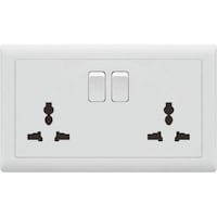 Picture of Double Switch Multi Socket, 13A, White
